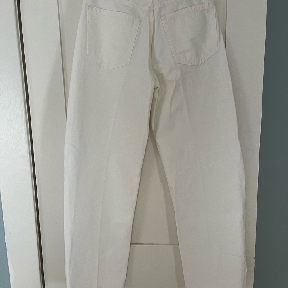 Madewell White Balloon Jean - Barrel Leg